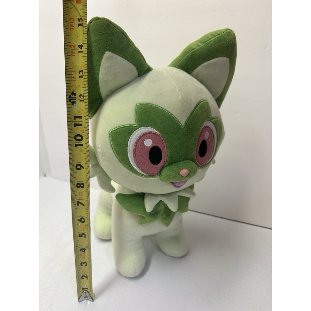 Build-A-Bear Pokemon Sprigatito Green Cat Rare Plush Collectible BAB - Picture 2 of 6
